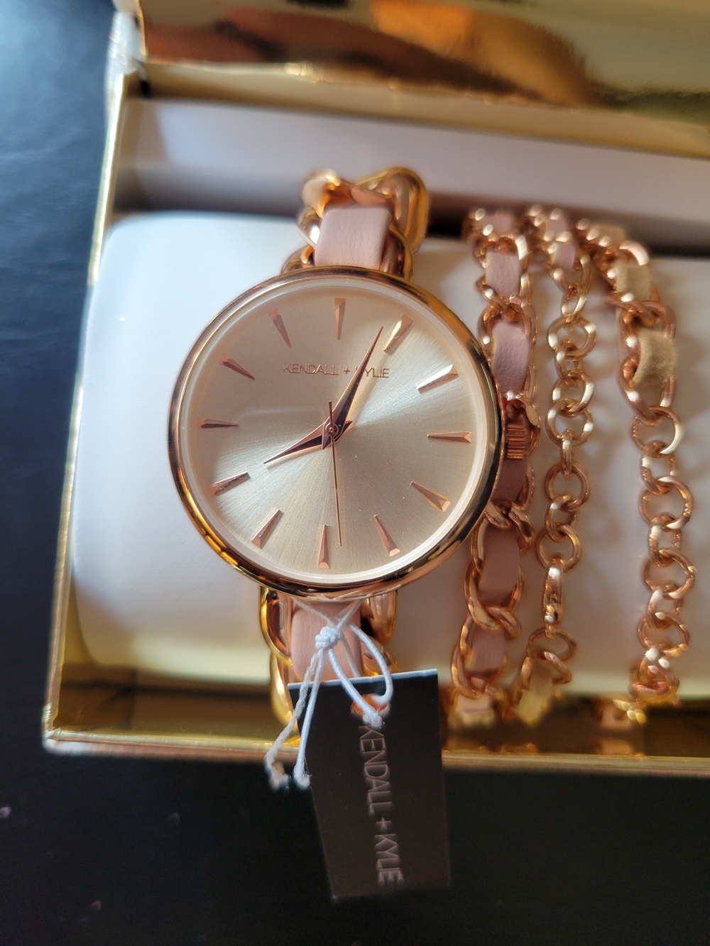 Kendall & Kylie Rose Gold and Blush Women's Watch Set